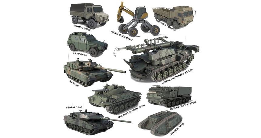 10 Military Vehicles Collection v2