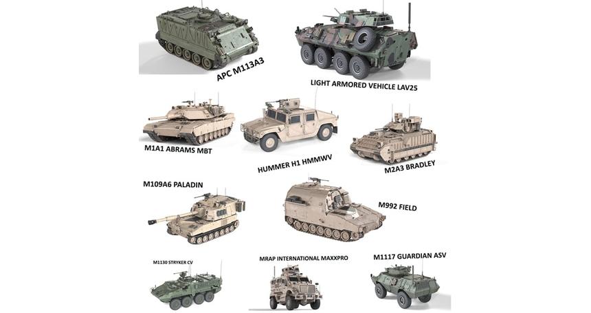 10 Military Vehicles Collection v3