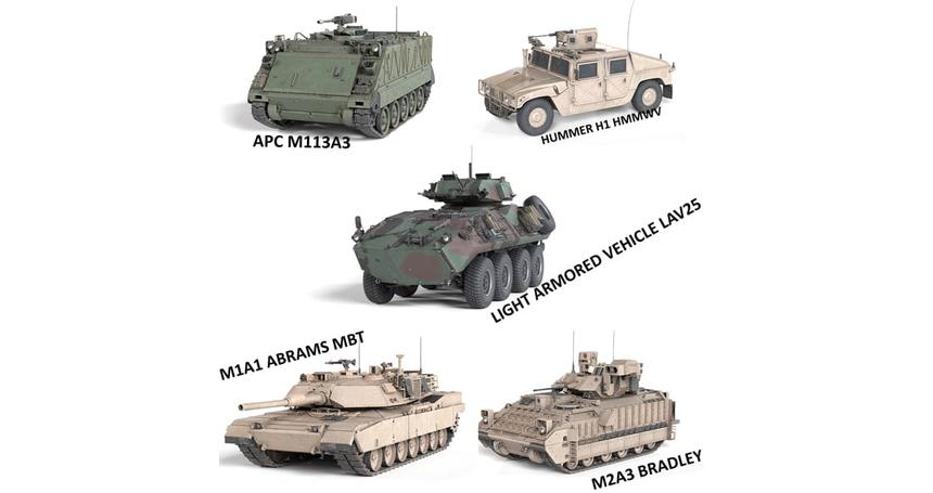 5 Military Vehicles Collection v7