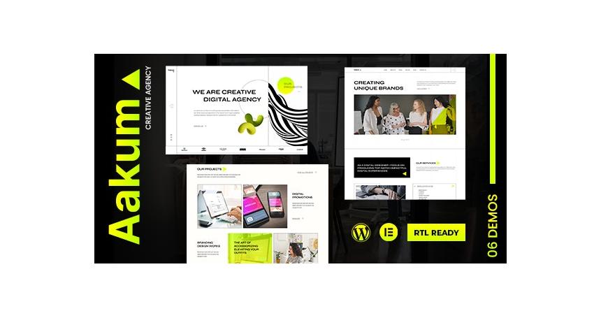 Aakum - Creative Agency WordPress V1.0.4