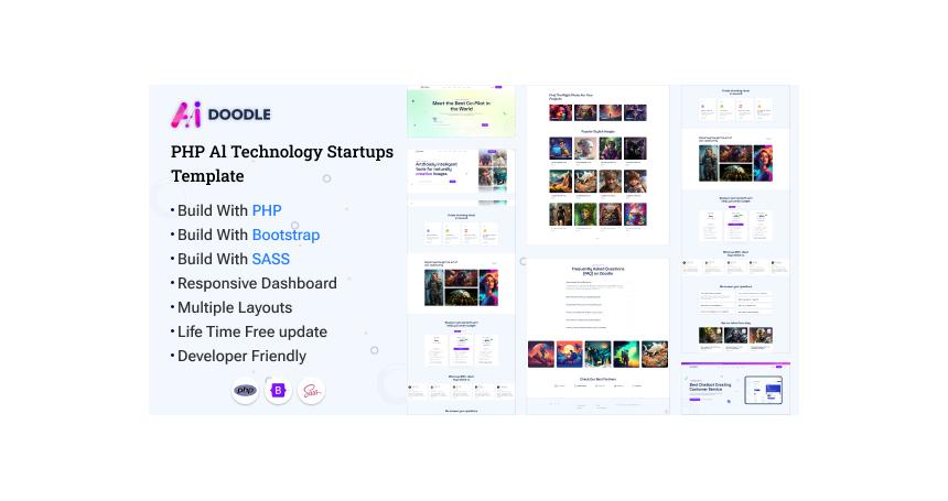 AI Doodle – PHP- AI Artificial Intelligence & AI Technology Startups Template