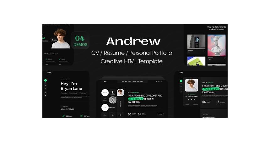 Andrew - Personal Portfolio Resume HTML