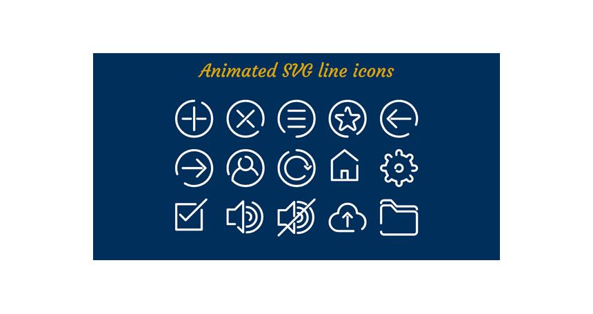 Animated SVG line icons