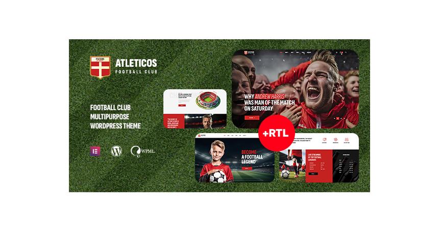 Atleticos - Soccer & Football Sports Club WordPress Theme + RTL