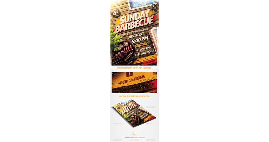 Barbecue BBQ Party Flyer Template