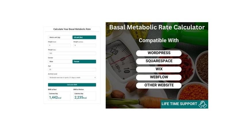 Basal Metabolic Rate (BMR) Calculator - Estimates your basal metabolic rate for your health.