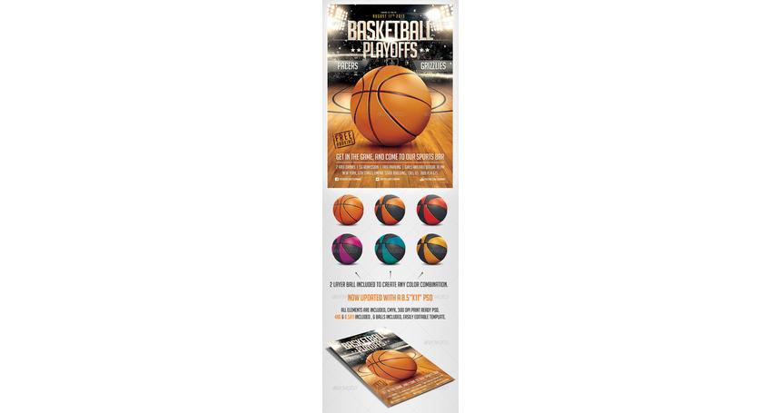 BasketBall Game Flyer Template