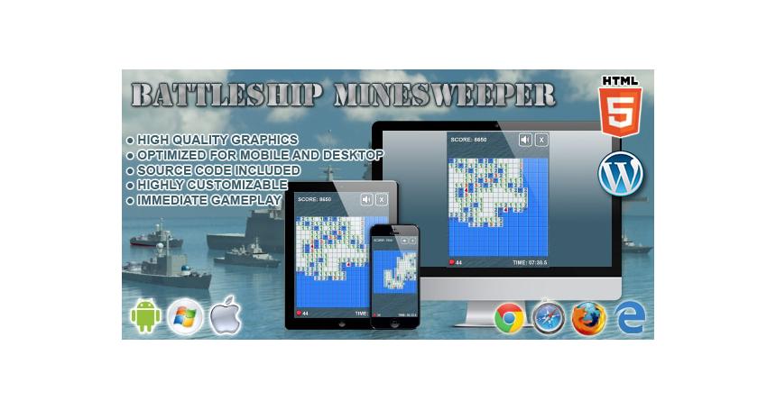 Battleship Minesweeper - HTML5 Game