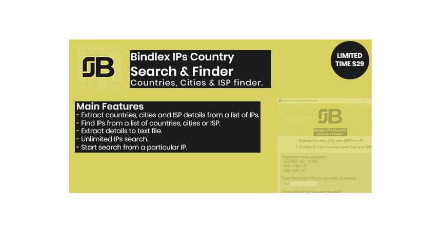 Bindlex IPs Country Search & Finder