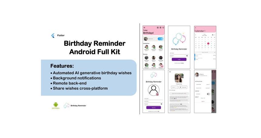 Birthday Reminder  Android App Full Kit