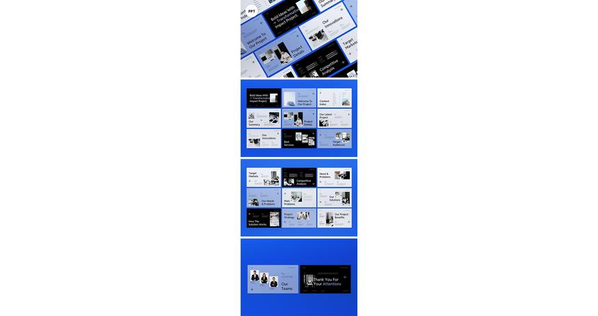 Black Blue Modern Project Proposal Presentation