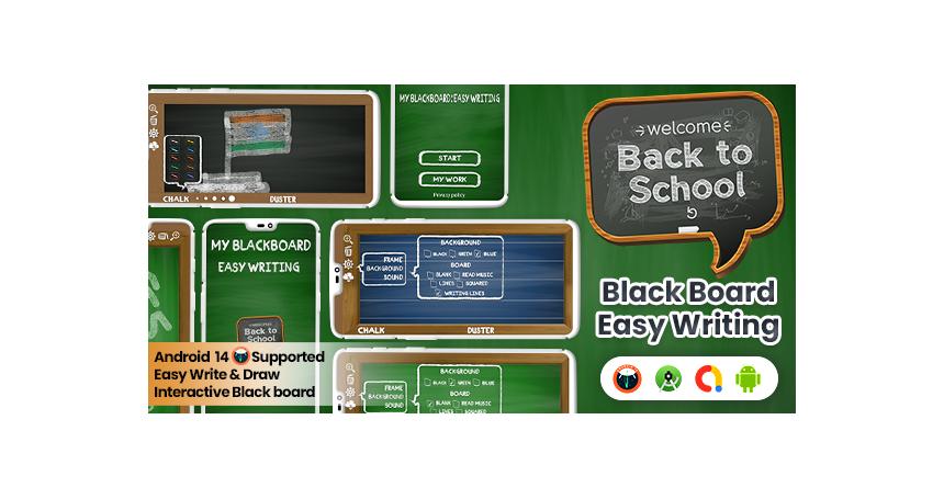 Black Board Easy Writing, Easy Write & Draw, Interactive Black board