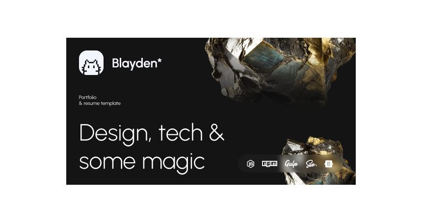 Blayden - Personal Portfolio & Resume HTML Template