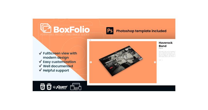 BoxFolio | Portfolio and Image Slider Plugin