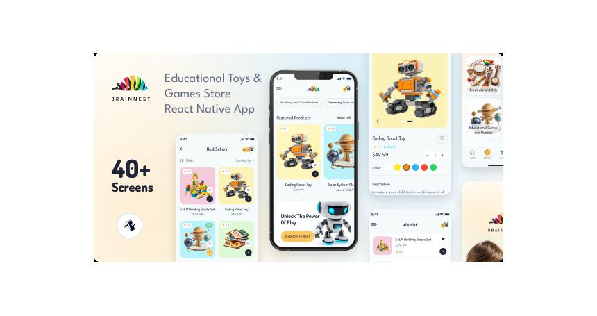 BrainNest - Educational Toys & Games Store App | Expo 51.0.9 | Frontend