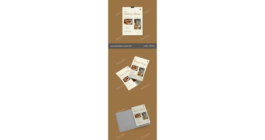 Brown Beige Modern Minimalist Bakery House Flyer