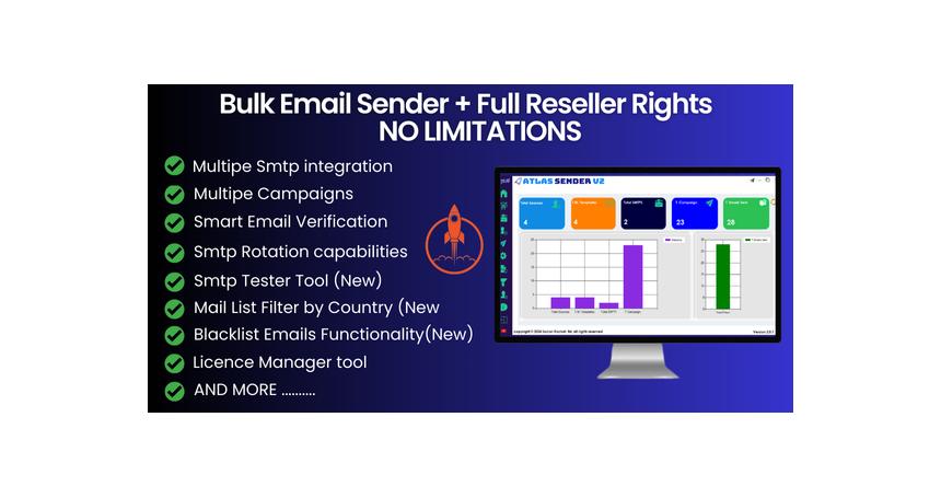 Bulk Email Sender Using  Unlimited SMTP - [ Full Reseller Rights]