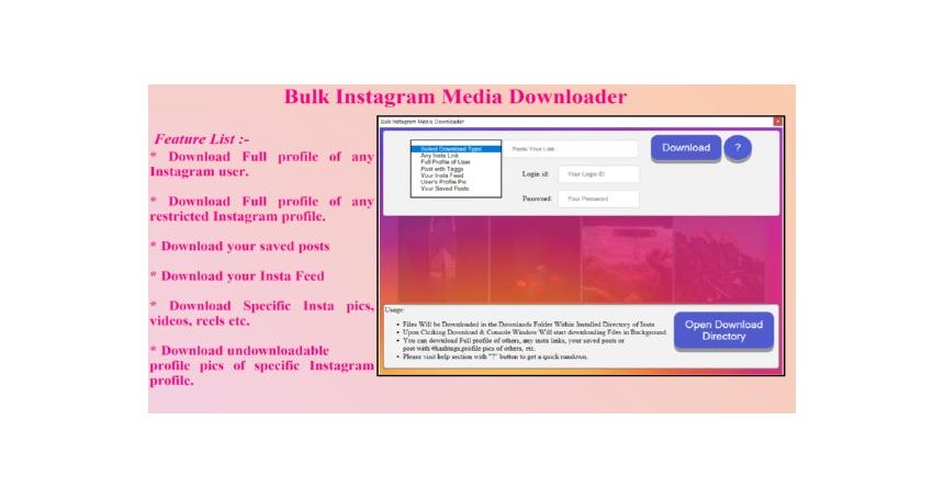 Bulk Instagram Media Downloader