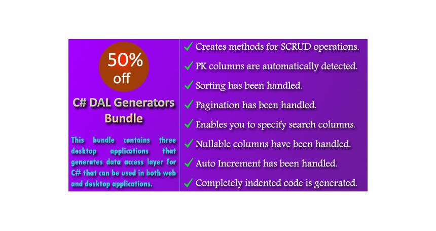 C# DAL Generators Bundle