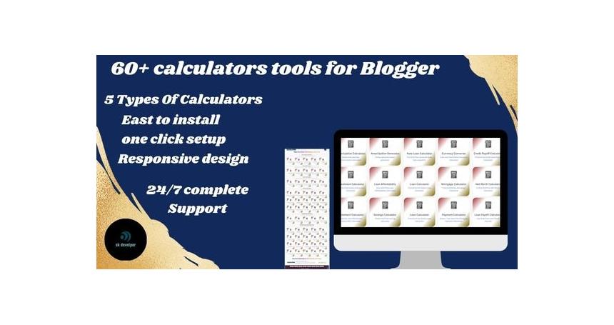 Calculators Tools Studio Built-in Theme+Script for Blogger