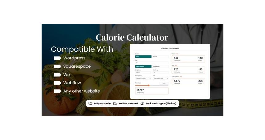 Calorie  calculator - Web Calculator for your Website