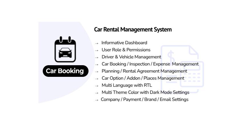 Car Booking SaaS : Car Rental Management System V1.0