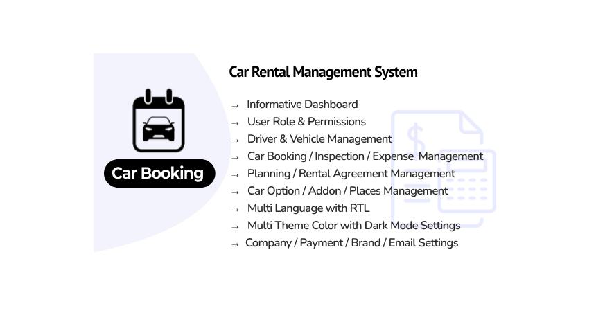 Car Booking SaaS : Car Rental Management System