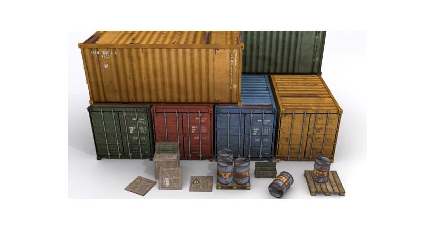 Cargo Prop Asset Set for Games