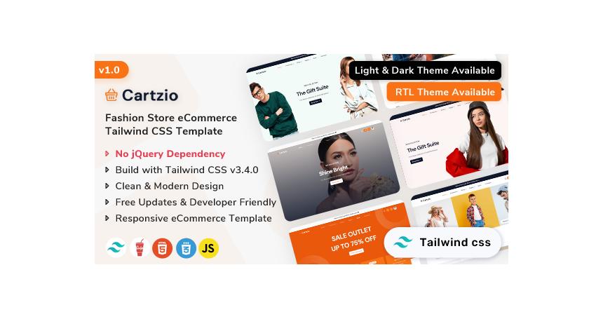 Cartzio - Multipurpose eCommerce Template (Tailwind CSS)