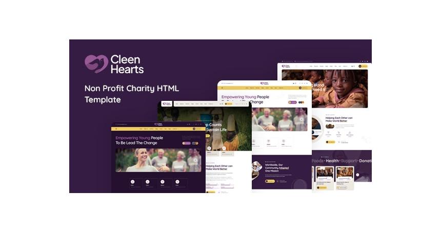 Cleenhearts - Non Profit Charity HTML Template