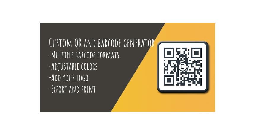 Custom QR and barcode generator