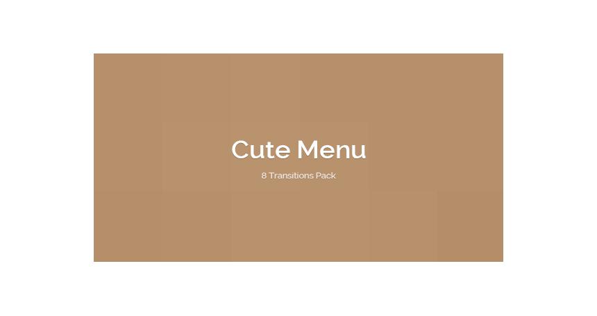 Cute Menu - 8 transitions pack