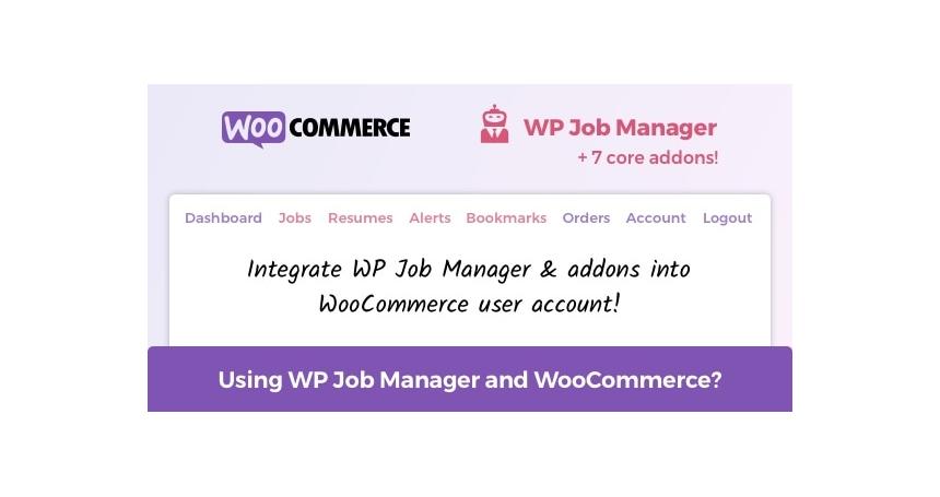 Dashboard and User Account for WP Job Manager, Addons and WooCommerce