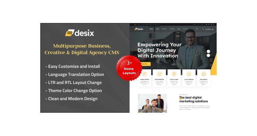 Desix - Multipurpose Business, Creative & Digital Agency CMS