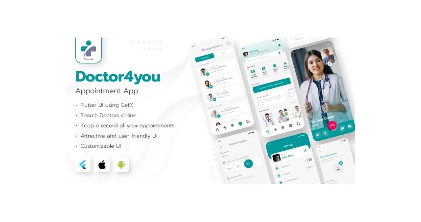 Doctor4You - Doctor Appointment App Flutter UI Kit