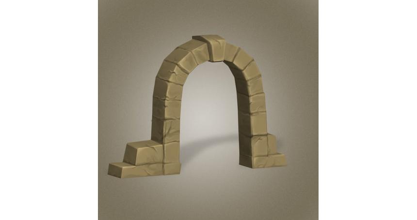 Door Stone Low Poly