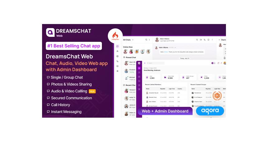 DreamsChat Web - Chat, Audio, Video Web APP with Admin Dashboard