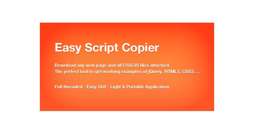 Easy Script Copier - Extract HTML, CSS and JS !