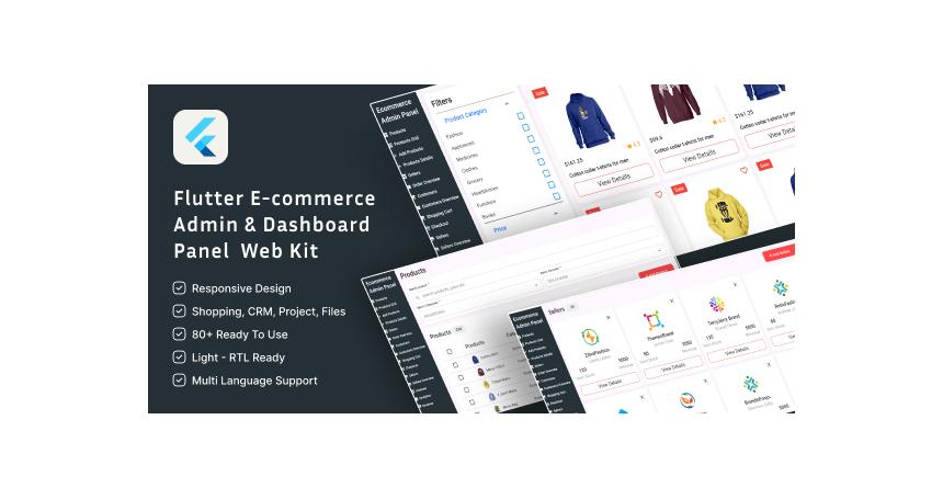 EcomDash - Complete eCommerce Web Admin Panel & Dashboard WebKit (Flutter)