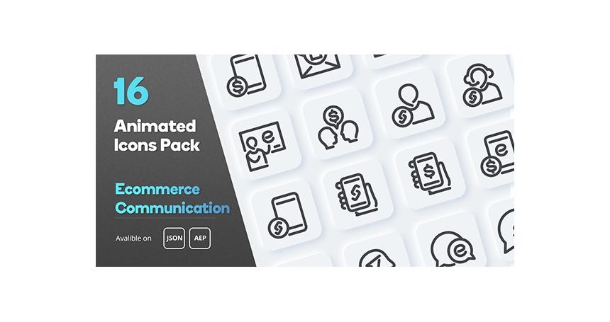 Ecommerce Communication Animated Icons Pack