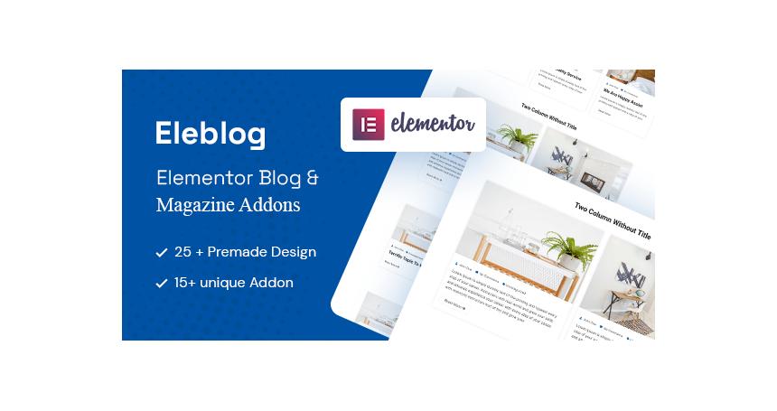 Eleblog - Elementor Magazine and Blog Addons