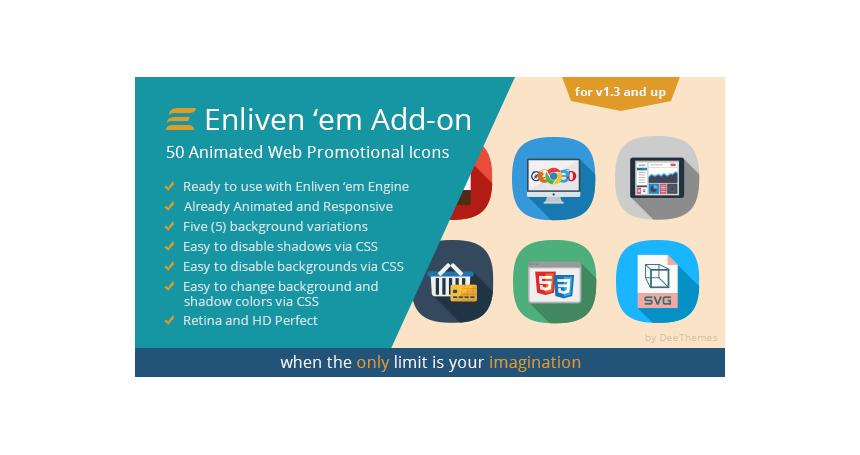 Enliven 'em Premium Add-on: Web Promotional Icons