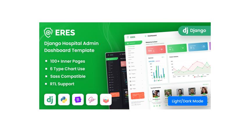 Eres - Django Hospital Admin Dashboard Bootstrap Template