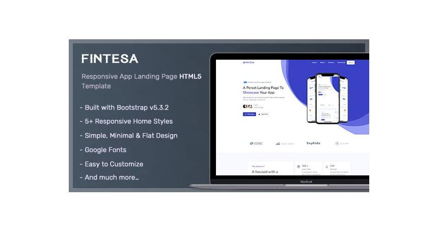 Fintesa - App Landing Page HTML Template