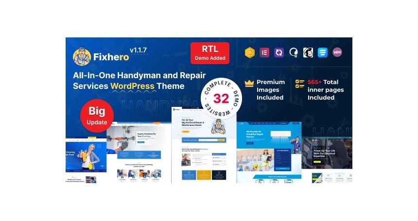 Fixhero - Handyman & Repair Services WordPress Theme V31