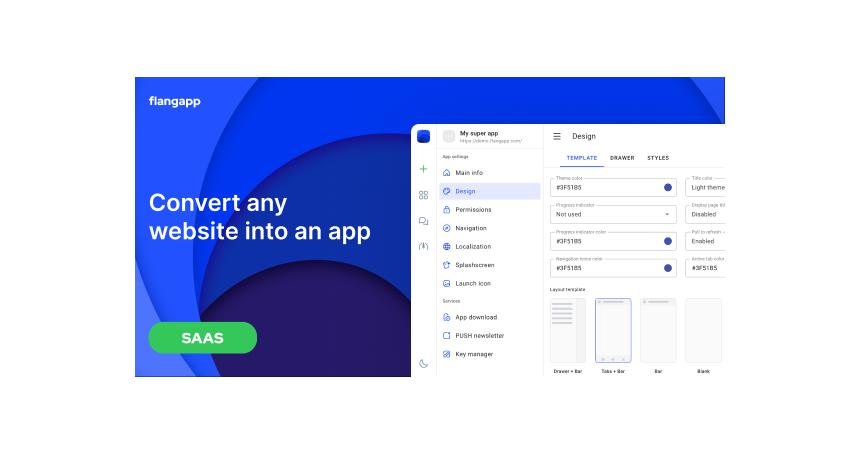 Flangapp - SAAS Online app builder from website