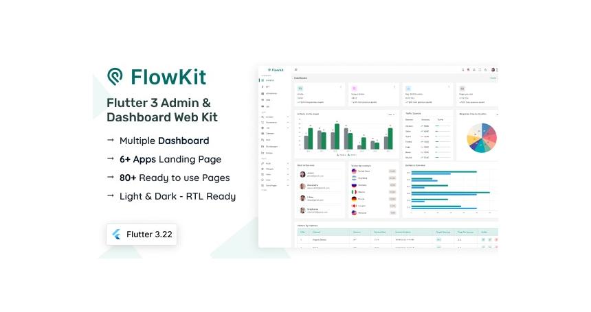 FlowKit - Flutter Admin & Dashboard Kit V1.0.0