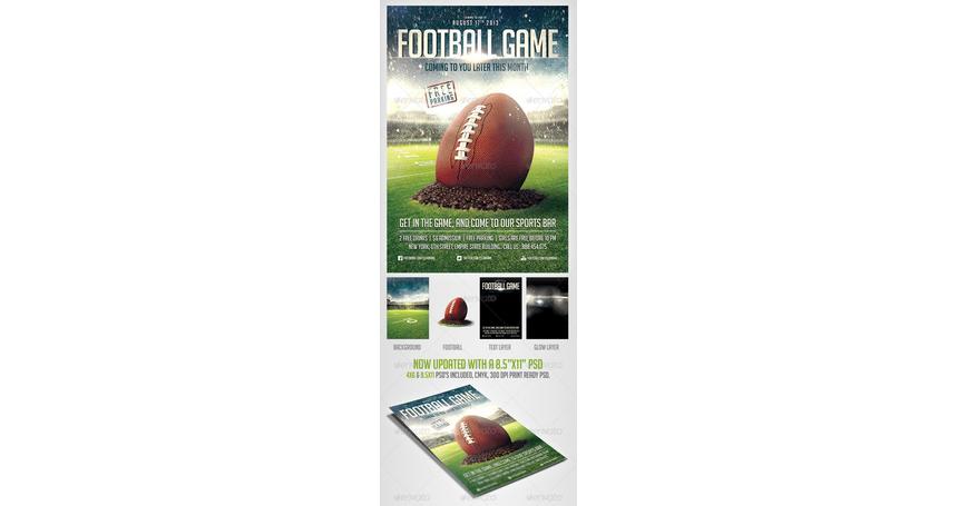 FootBall Game Flyer Template