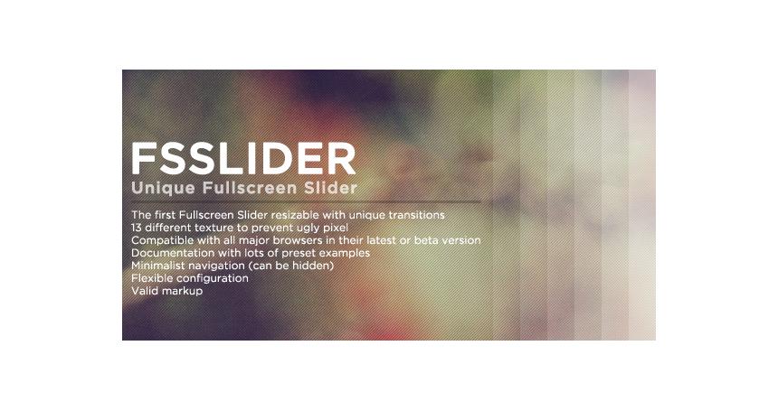 FSSlider - A Fullscreen Slider for your Background