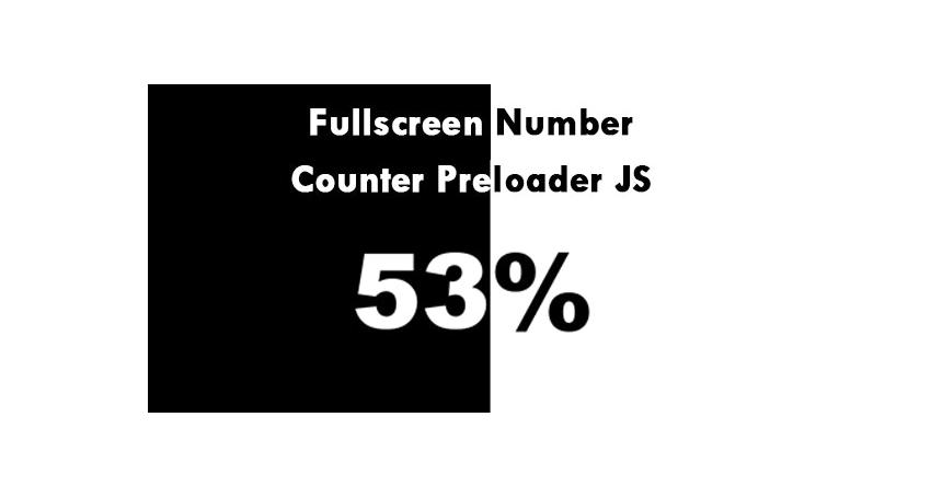 Fullscreen Number Counter Preloader JS